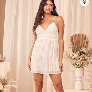 Lulus Sparkling Moment White Sequin Mini Dress